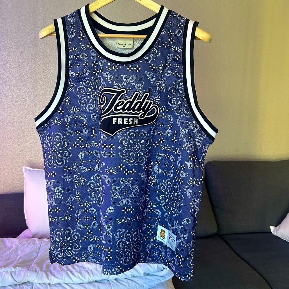 Teddy Fresh Blue Basketball Jersey